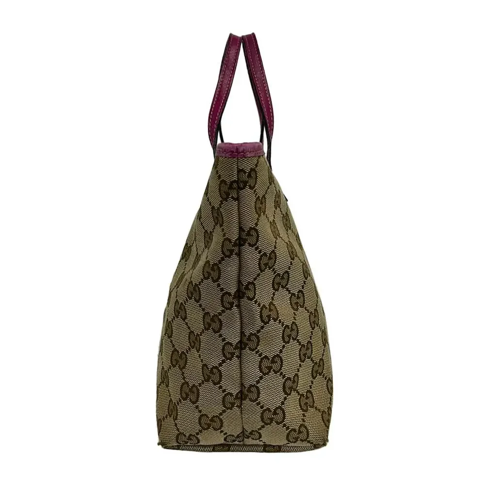 Gucci Zoo, Children's, GG Pattern Tote Bag 271101 Beige Dark Brown Multi